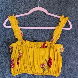 Yellow crop top